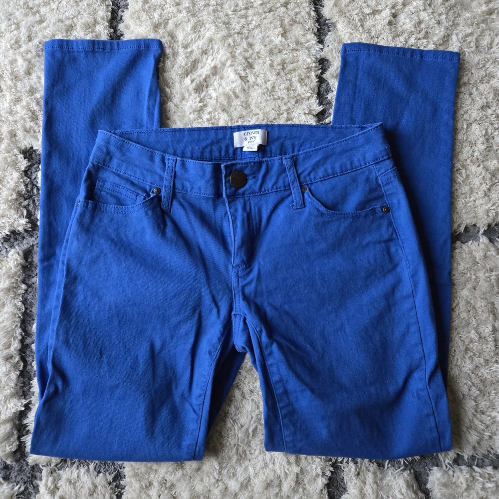 Crown & Ivy Blue Skinny Jeans Size 0 Petite